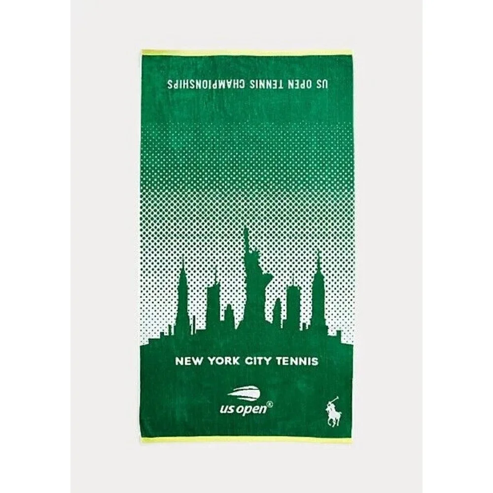 Authentic Green Polo Ralph Lauren Us Open 2023 New York City Beach Towel